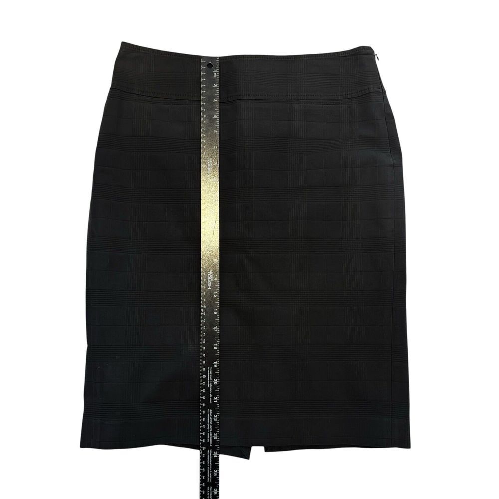 Burberry  Sz 10 Black Nova Check Classic Knee Length Pencil Skirt Coin Pockets‎ - Picture 5 of 10